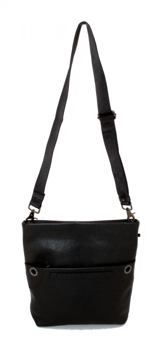Mandarina Duck Falttasche Mellow Leder Nero Schwarz