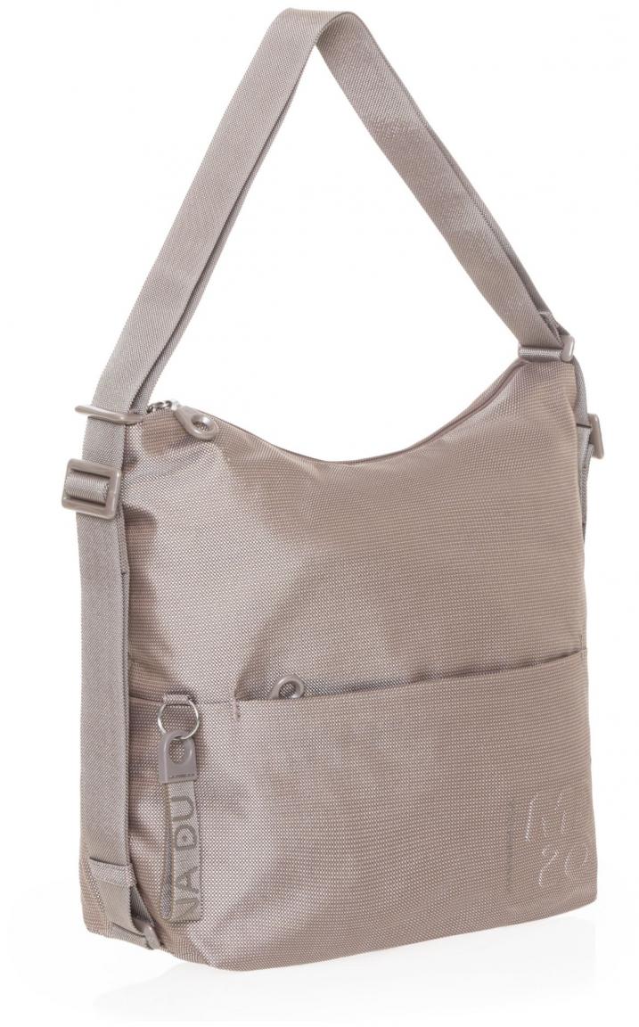 Mandarina Duck MD20 Slide Taupe glänzender Beutelrucksack 