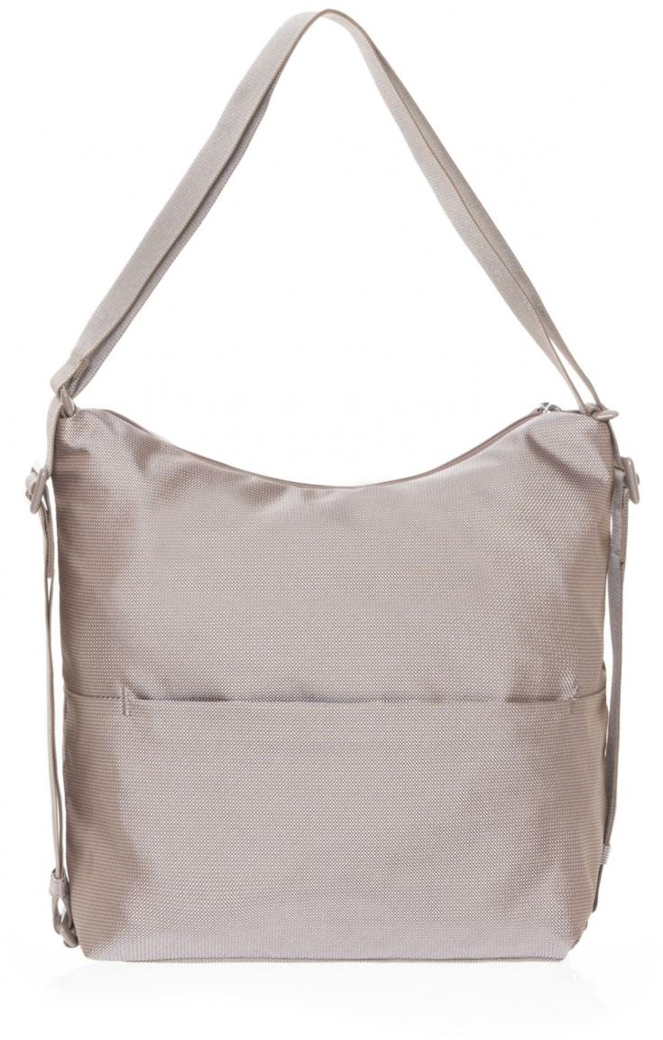 Mandarina Duck MD20 Slide Taupe glänzender Beutelrucksack 