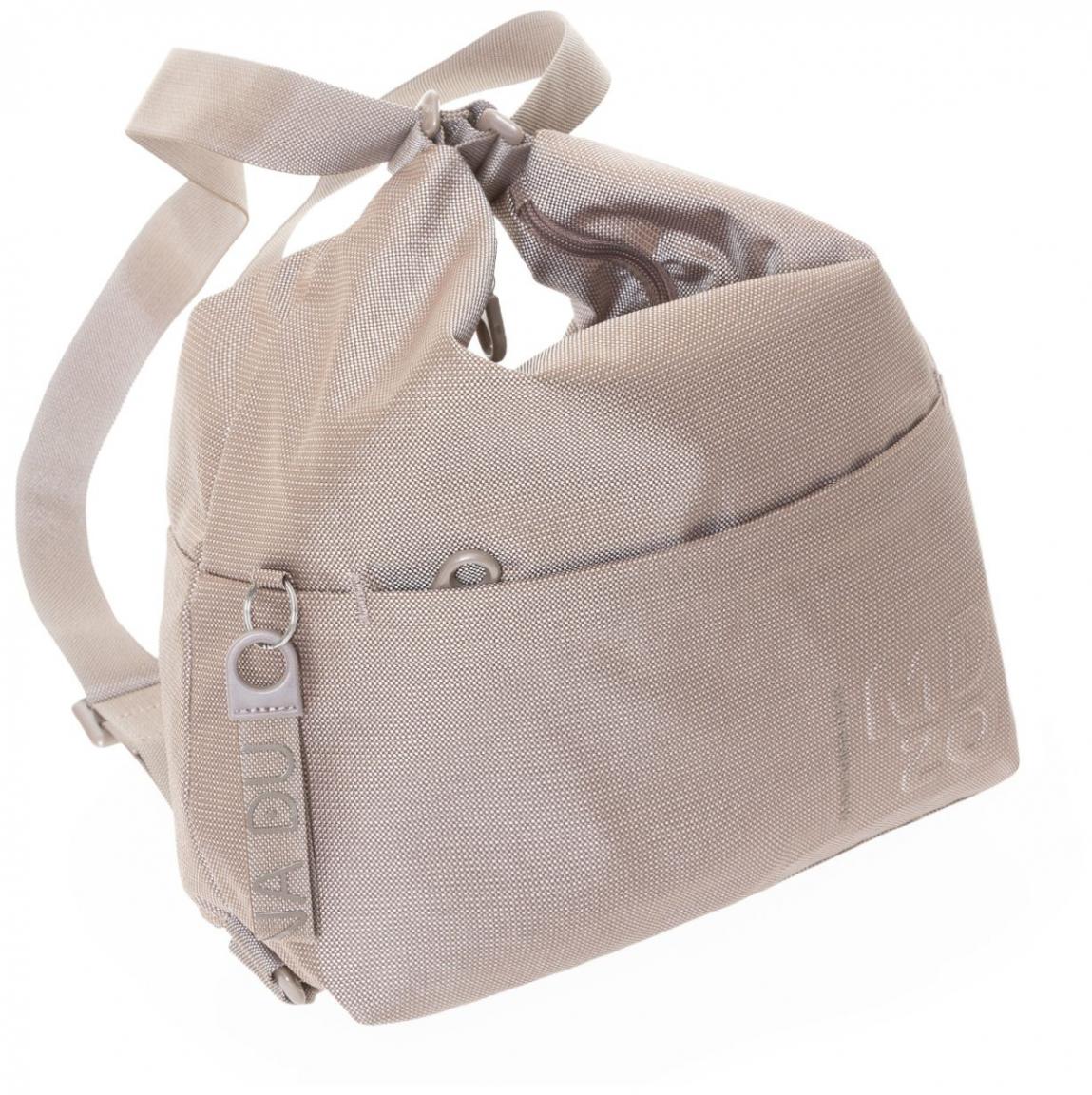 Mandarina Duck MD20 Slide Taupe glänzender Beutelrucksack 