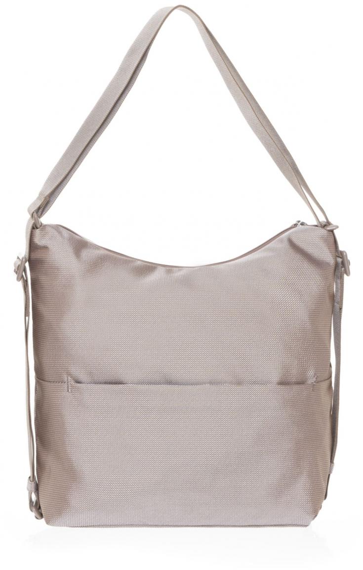 Mandarina Duck MD20 Slide Taupe glänzender Beutelrucksack
