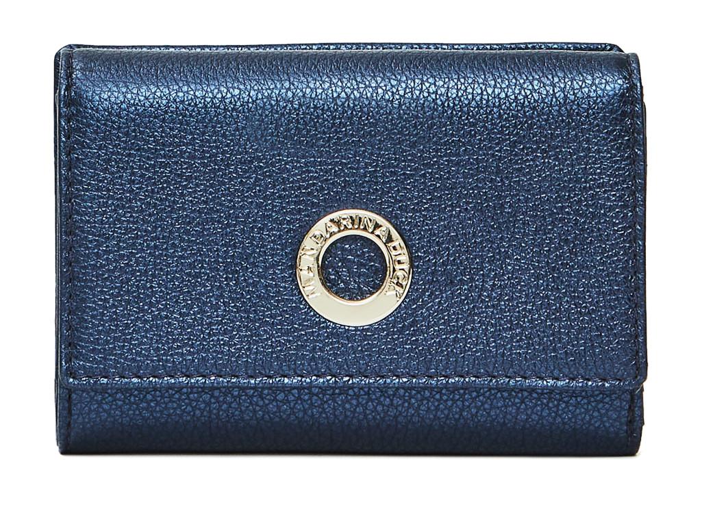 Mandarina Duck Mellow Metal Klappgeldbörse Indigo Blue blau metallic