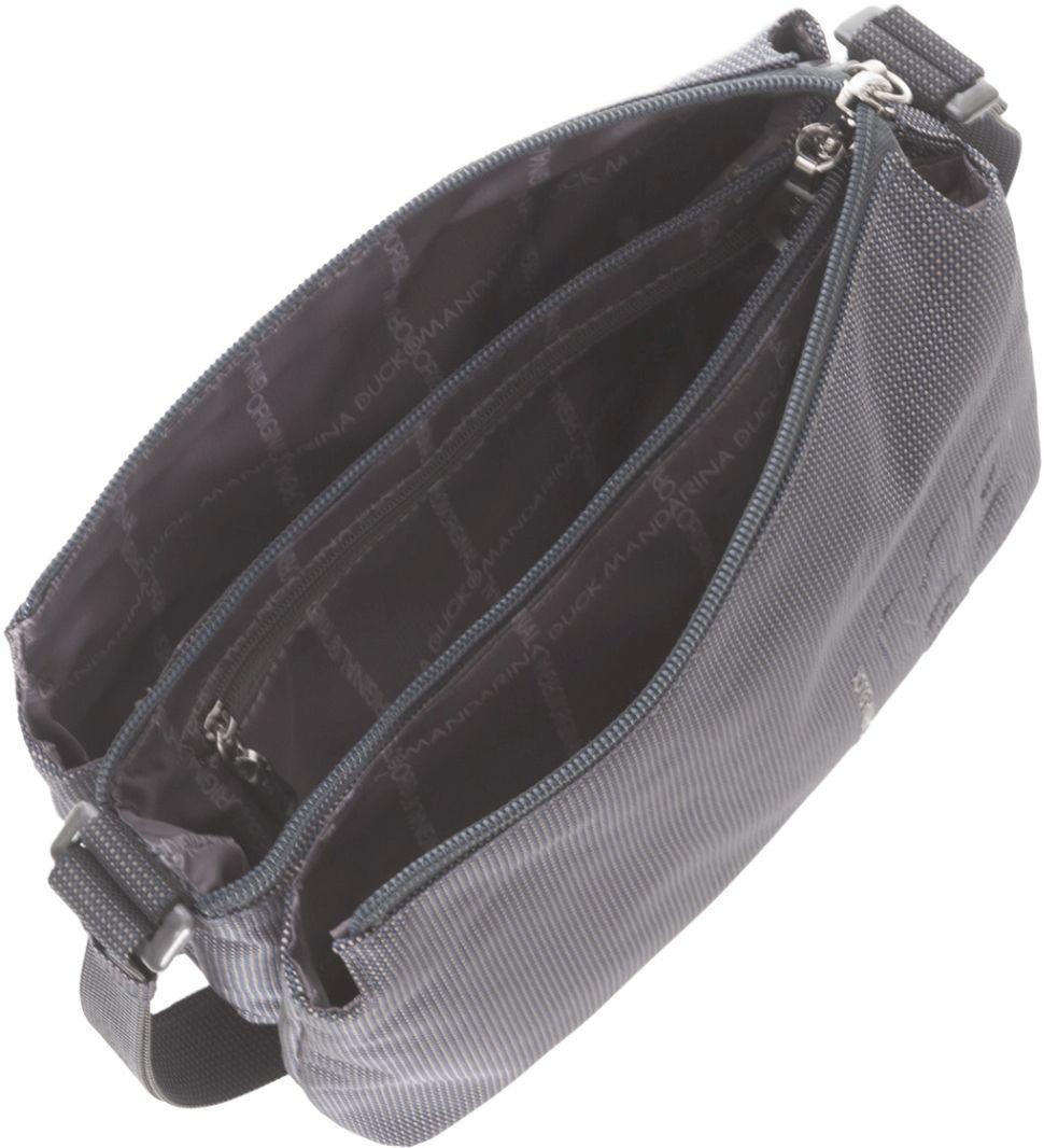 Mandarina Duck Schultertasche dreigeteilt dunkelgrau MD20 Pochette