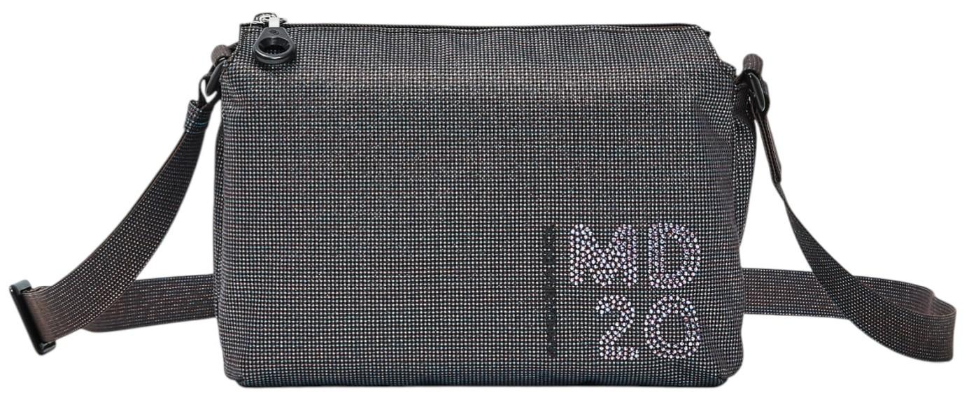 Mandarina Duck kleine Schultertasche Glitzer dunkelblau violett MD20 Lux Galaxy