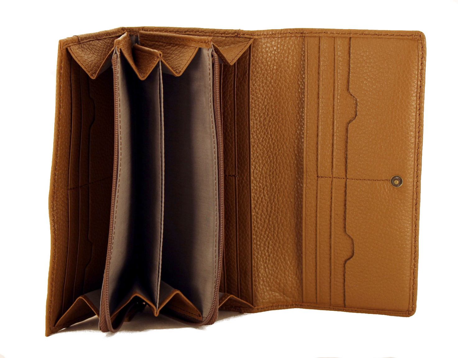Marc`O Polo Damenbörse Leder Überschlag Camel