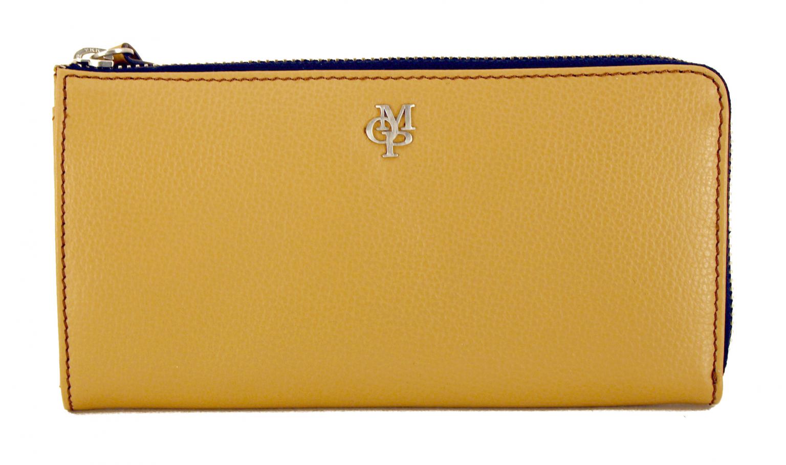 Marc`O Polo Geldtasche Leder Reißverschluss Sand