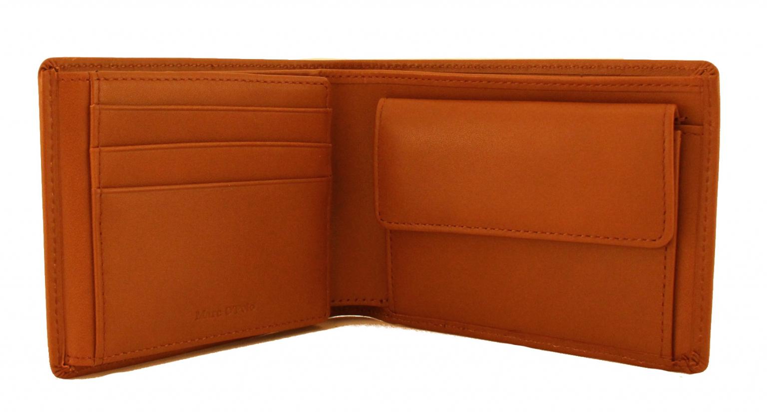 Marc`O Polo Herren Geldtasche Querformat Leder Cognac