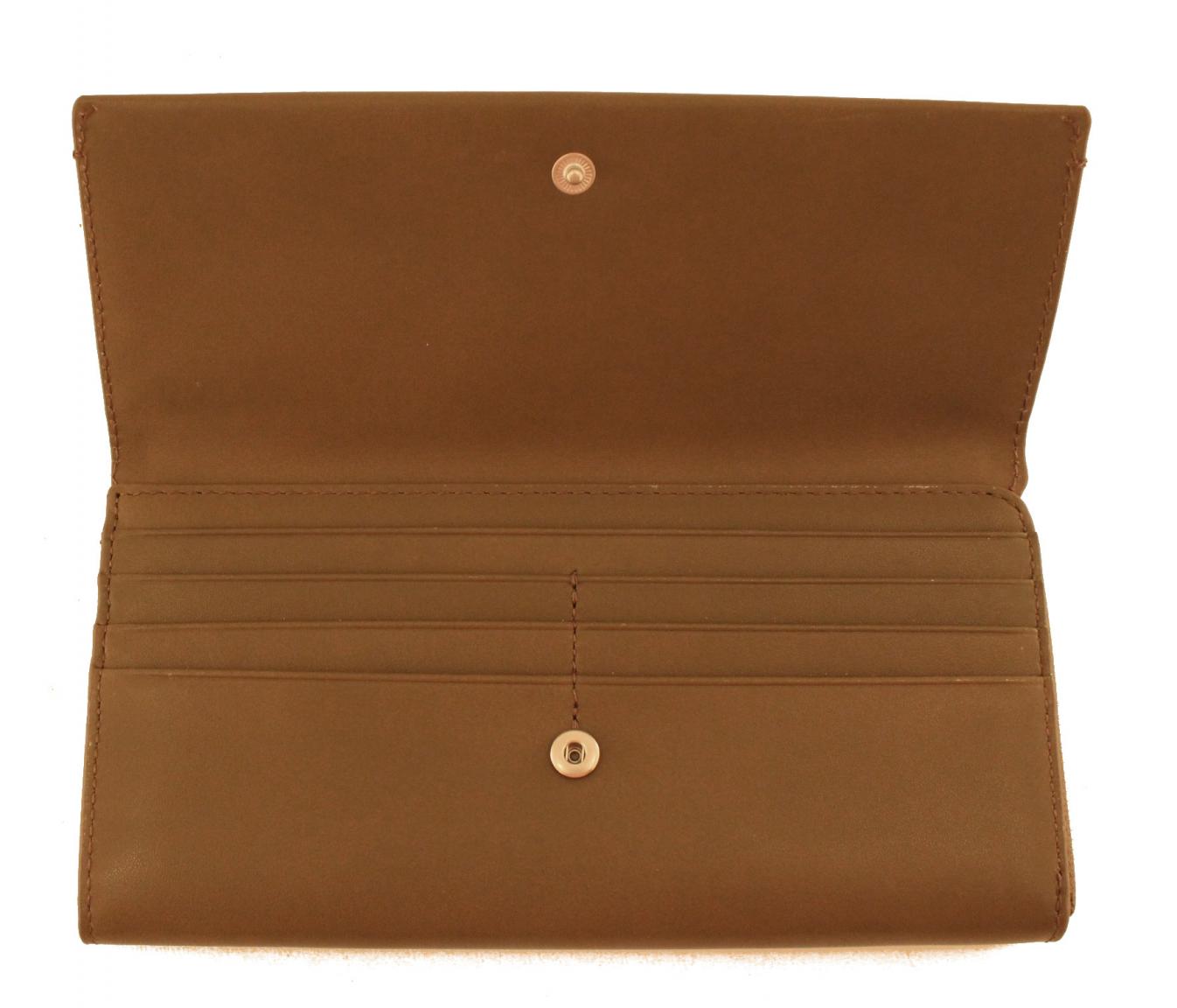 Marc`O Polo Longbörse Reißverschluss Leder Cognac