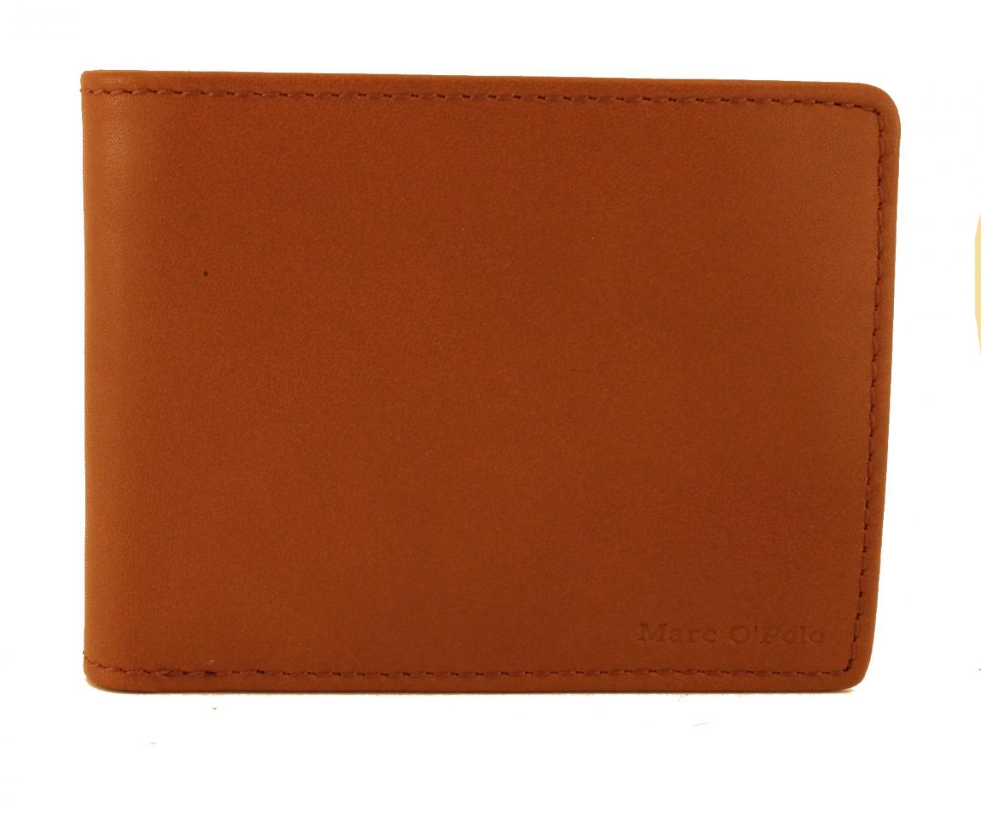 Marc`O Polo kleine Herren Geldbörse Quer Leder Cognac