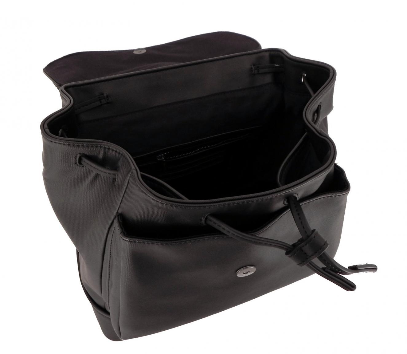 Marc OPolo Cityrucksack Kunstleder Überschlag schwarz