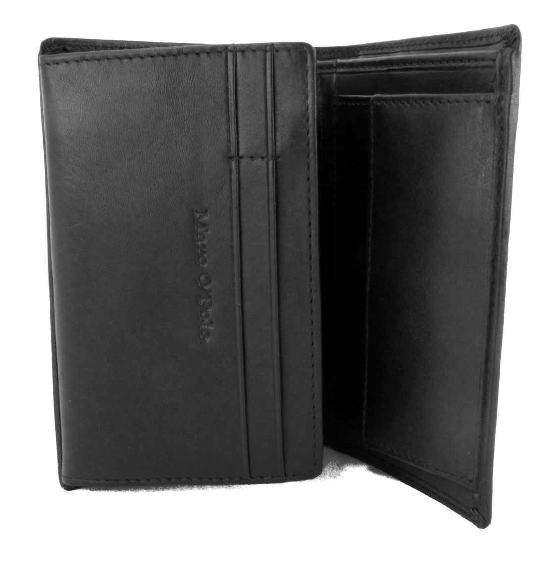 Marc OPolo Geldtasche Hochformat Leder schwarz