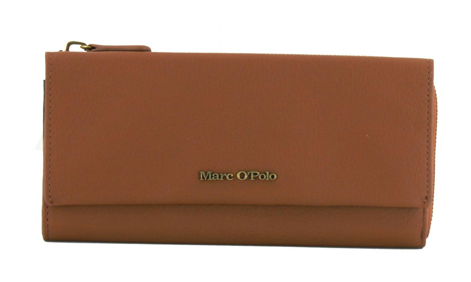 Marc OPolo Longbörse Inja Reißverschluss Leder New Cognac