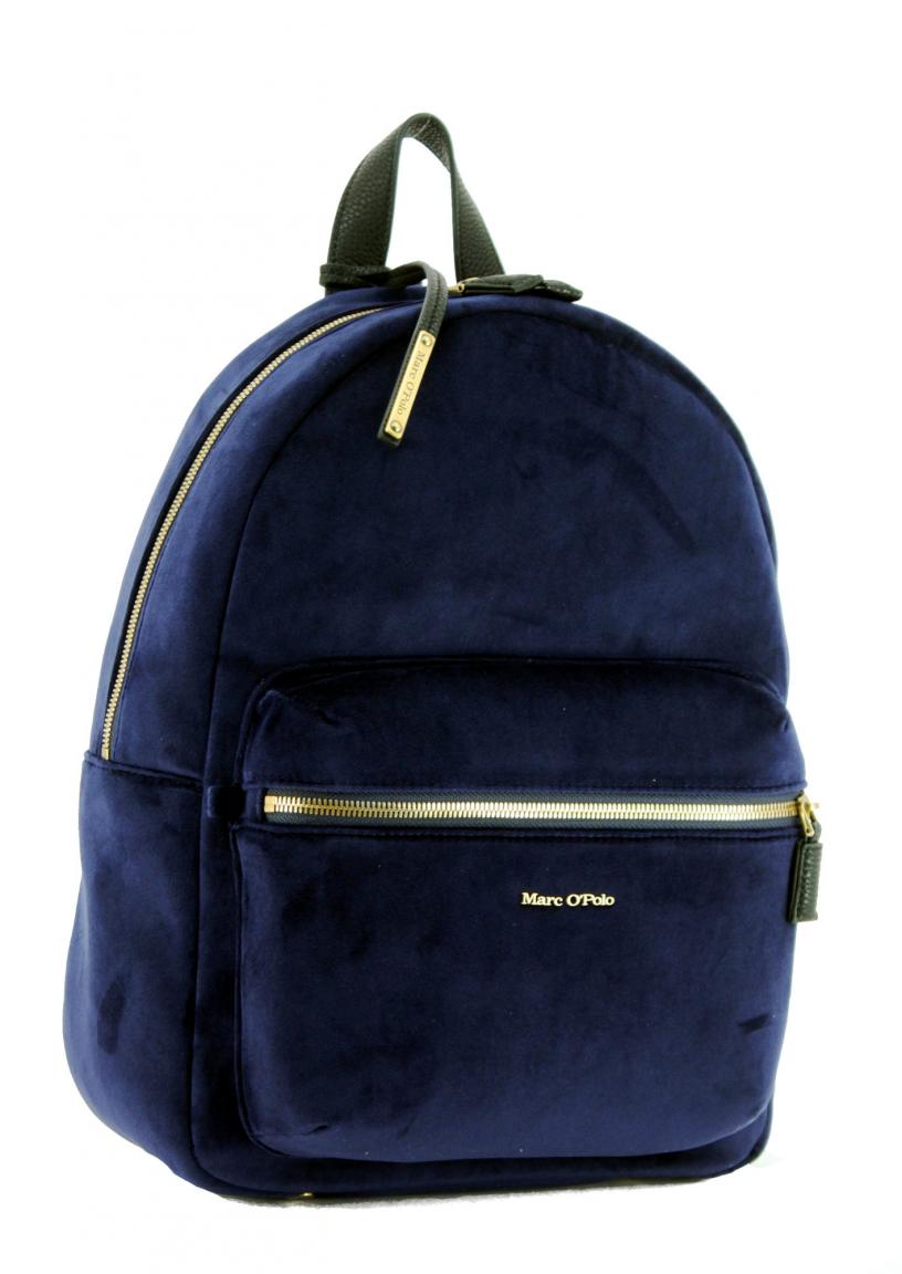 Marc OPolo Samtrucksack Lucia True Navy dunkelblau gepolstert