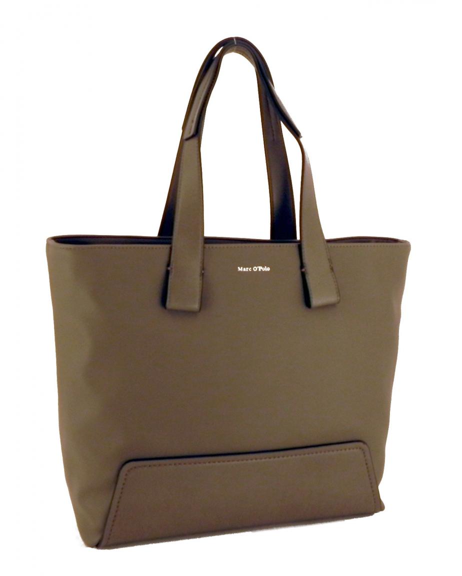 Marc OPolo Shoppertasche Kunstleder schräg grey grau