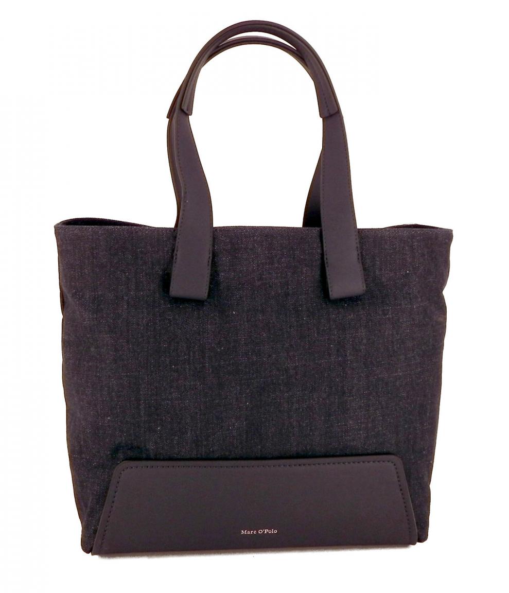 Marc OPolo Shoppertasche Kunstleder schräg schwarz