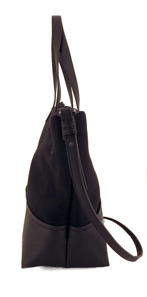 Marc OPolo Shoppertasche Stoff Canvas Aufdruck Black