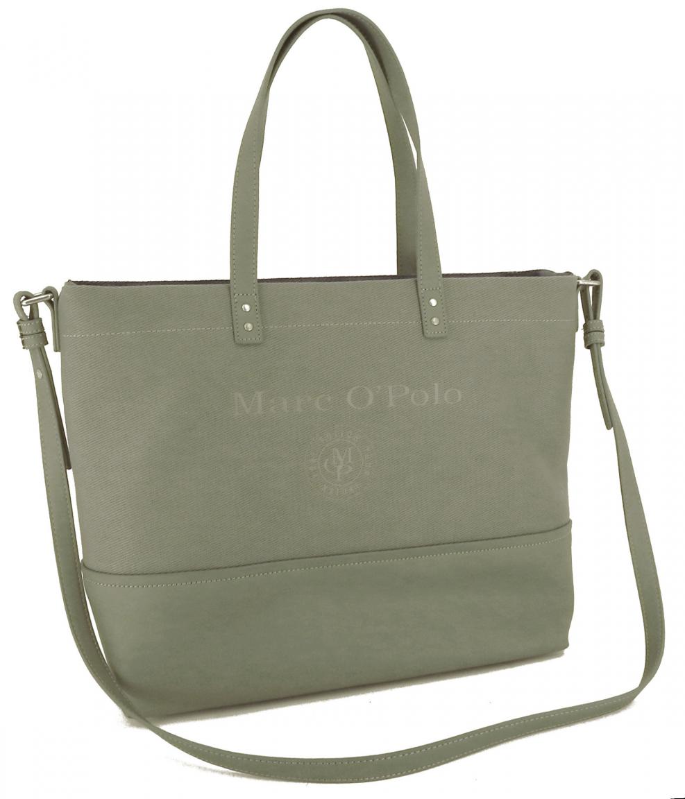 Marc OPolo Shoppertasche Stoff Canvas Aufdruck mint grey