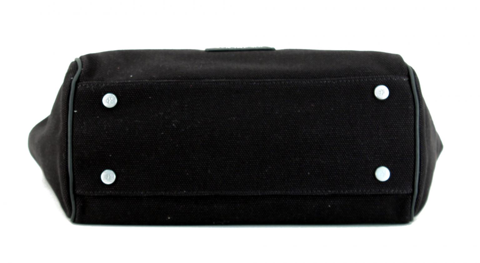 Marc OPolo Shoppertasche Stoff Canvas Leder Fransen schwarz