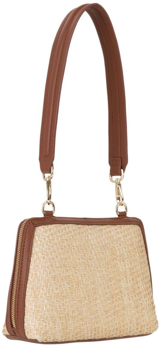 Mario Valentino schmale Basttasche braun Demetra Cuoio