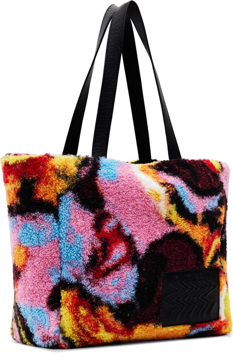 Maxi Shopper Desigual Plüschfell Inca Cork Fur Bunt 