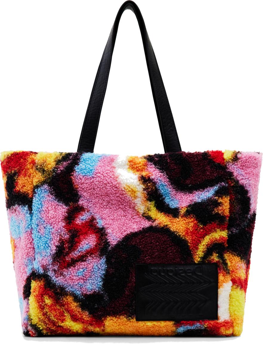 Maxi Shopper Desigual Plüschfell Inca Cork Fur Bunt 