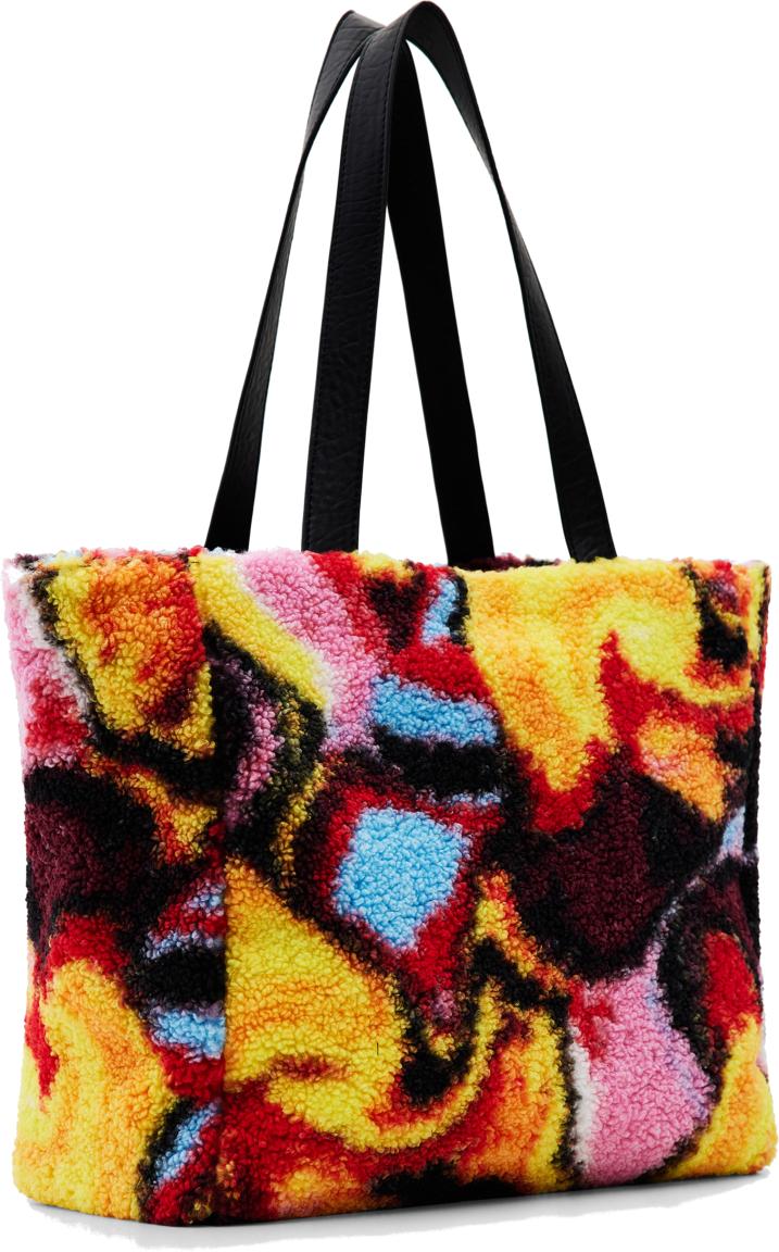 Maxi Shopper Desigual Plüschfell Inca Cork Fur Bunt 