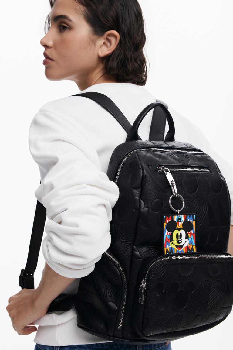 Mickey Maus Desigual Damenrucksack schwarz Chester Negro Prägung