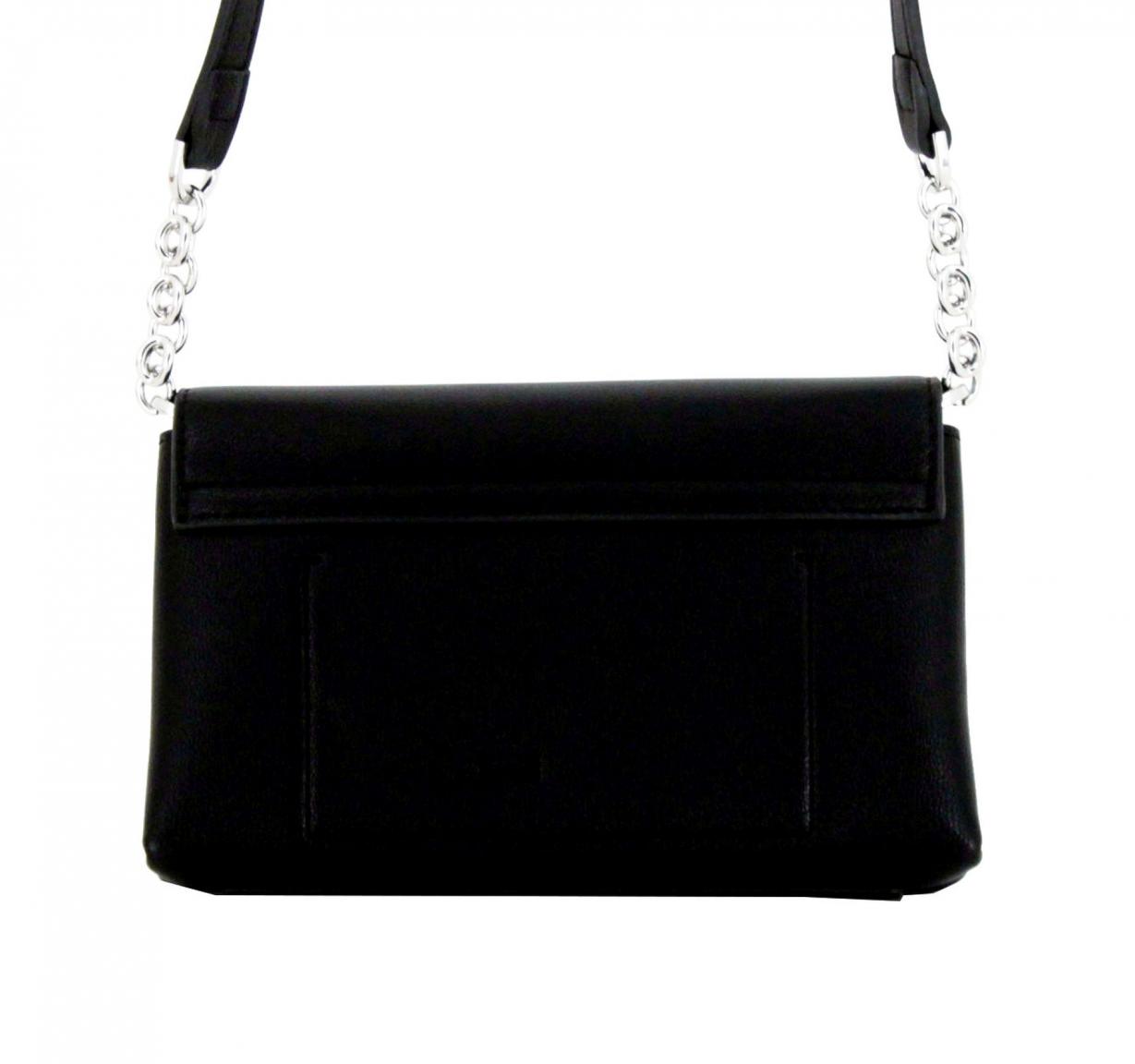 Microbag Calvin Klein Flap Crossbody Black Kettendetail