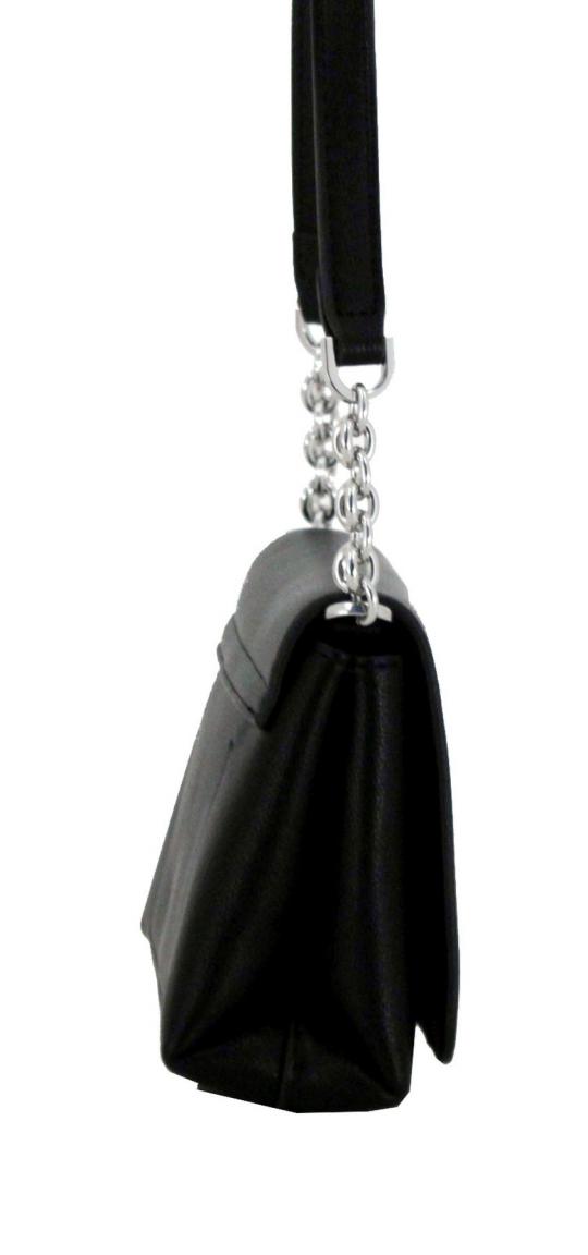 Microbag Calvin Klein Flap Crossbody Black Kettendetail