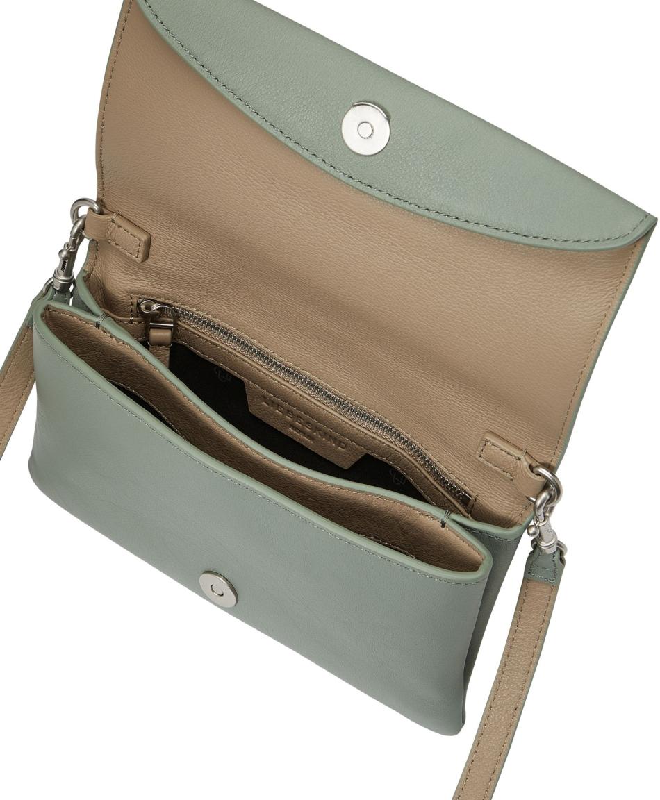 Mineral Pearl Überschlagtasche Leder Elouise Clutch XS Mintgrün Liebeskind