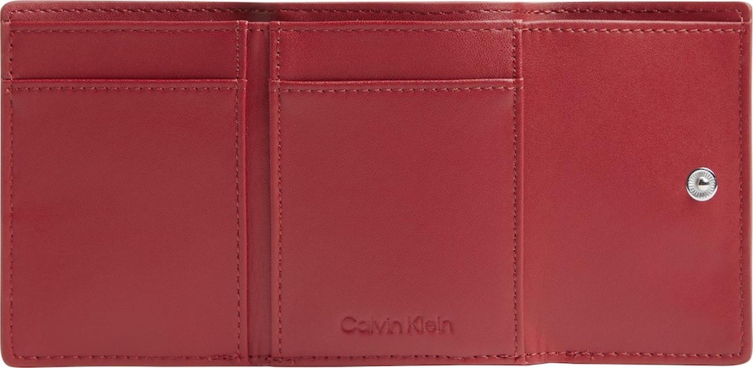 Mini Geldbörse Damen Racing Red Calvin Klein Re-Lock Trifold Rot