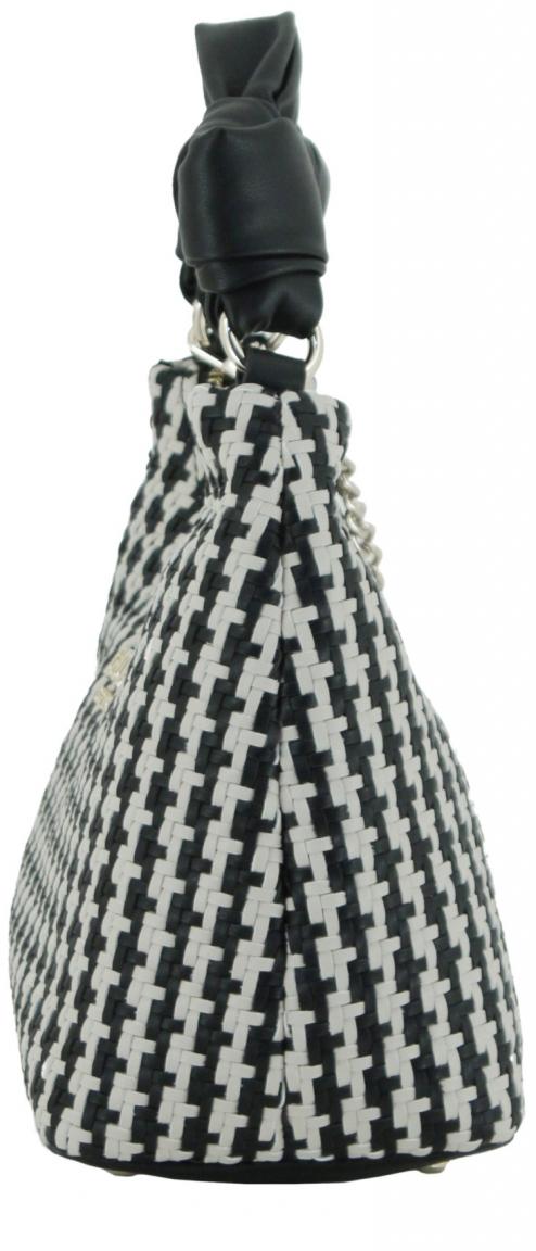 Mini Hobotasche Mirema White Multi Flechtoptik Guess weiß beige