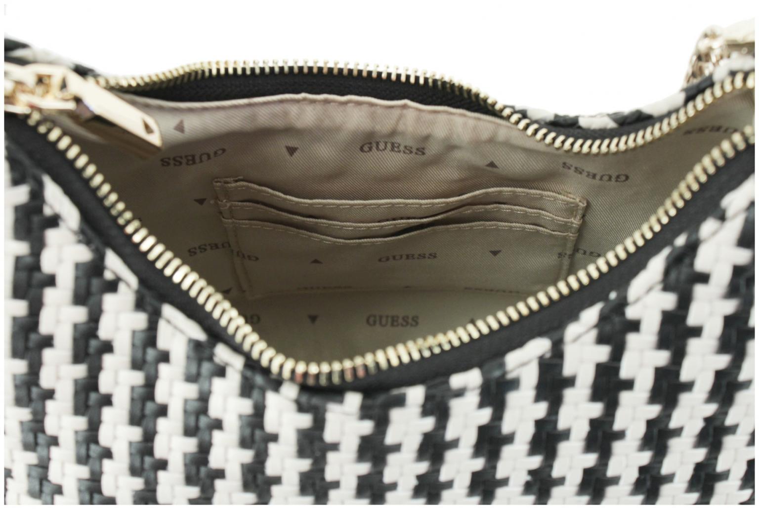 Mini Hobotasche Mirema White Multi Flechtoptik Guess weiß beige