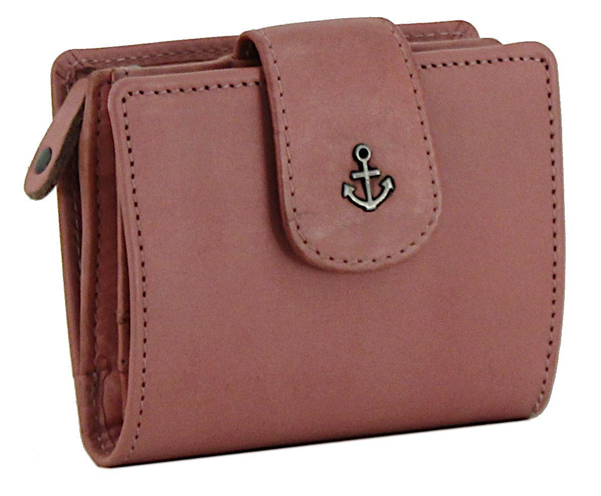 Minibörse Harbour2nd Stella Flamingo Rosa Anker Vintage Leder