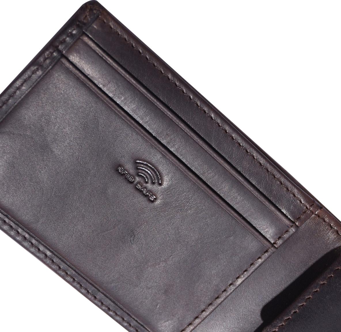 Minibörse Leder Maitre Birkheim Gerno Billfold SH2 Dunkelbraun Used Look