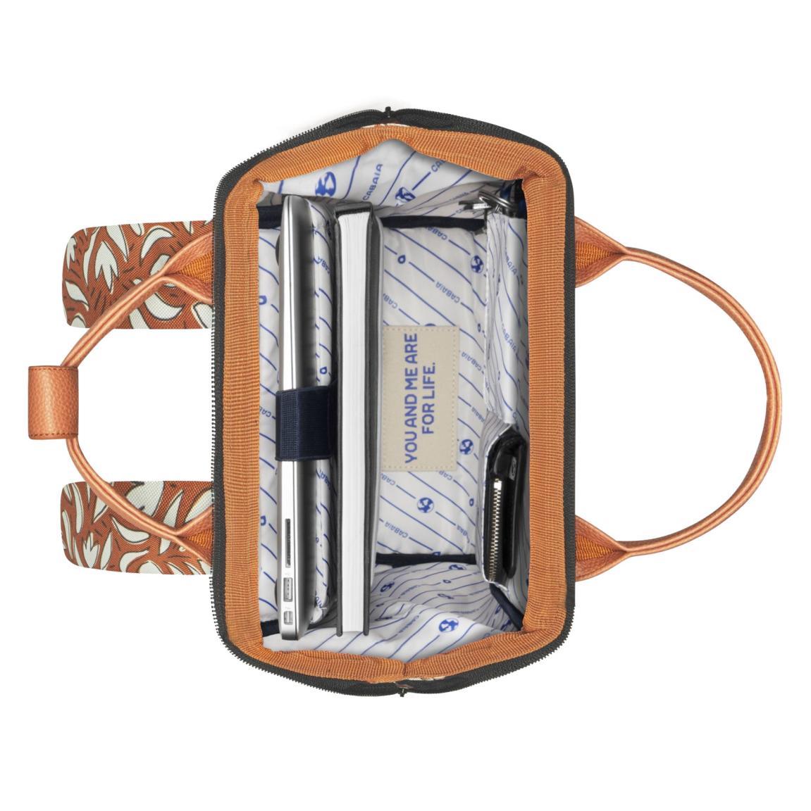 Minirucksack Cabaia Adventurer Small Sumatra Camel gemustert