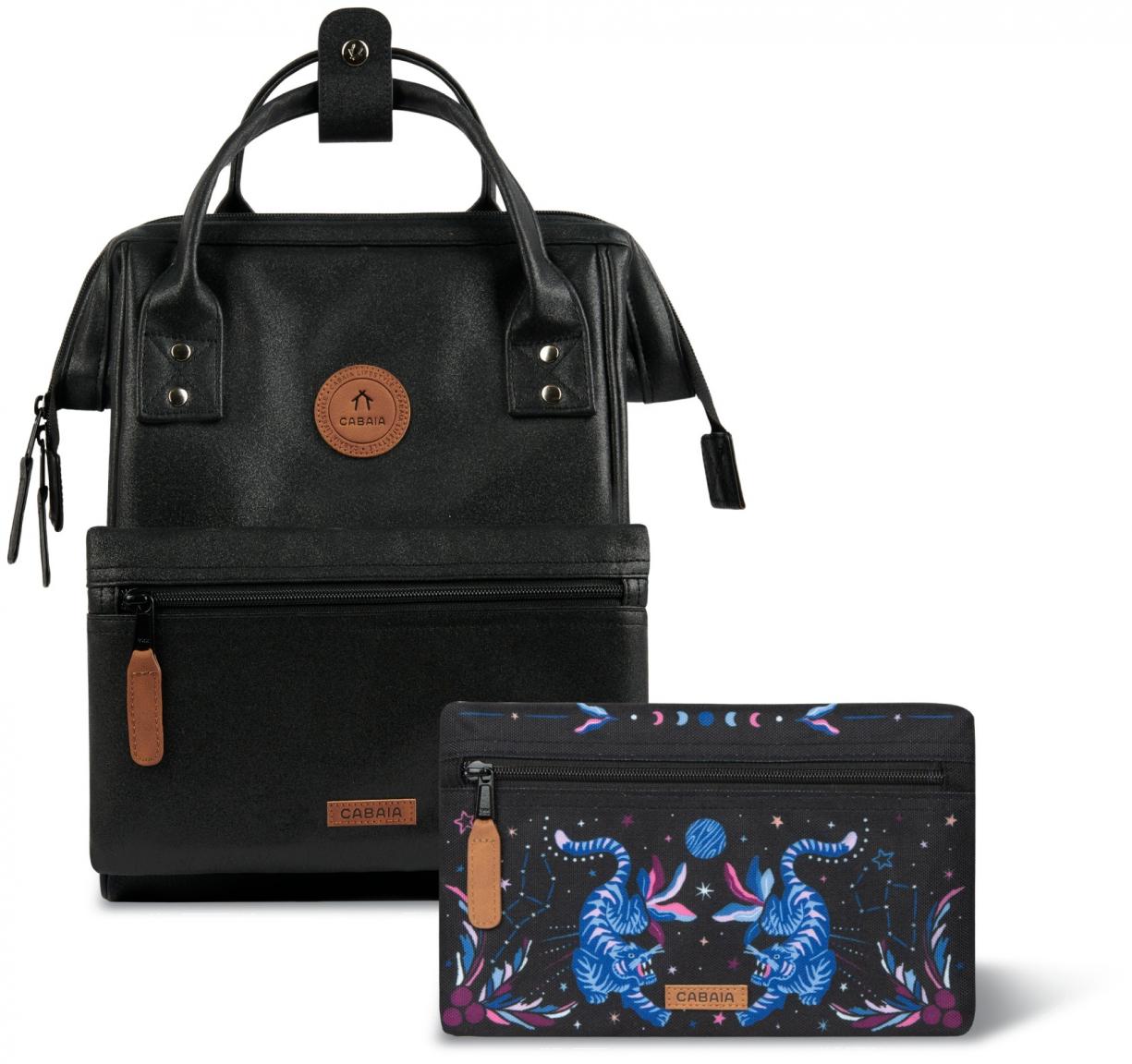 Minirucksack schwarz Glitzer Limited Edition Jupiter Cabaia Adventurer Small