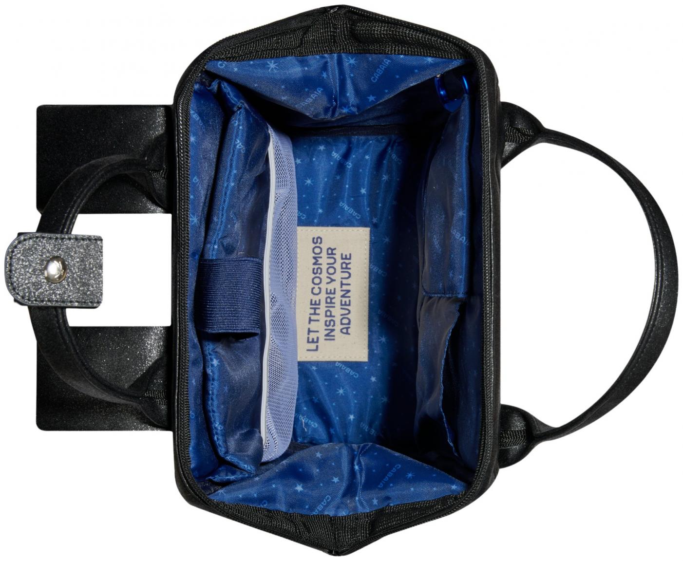 Minirucksack schwarz Glitzer Limited Edition Jupiter Cabaia Adventurer Small