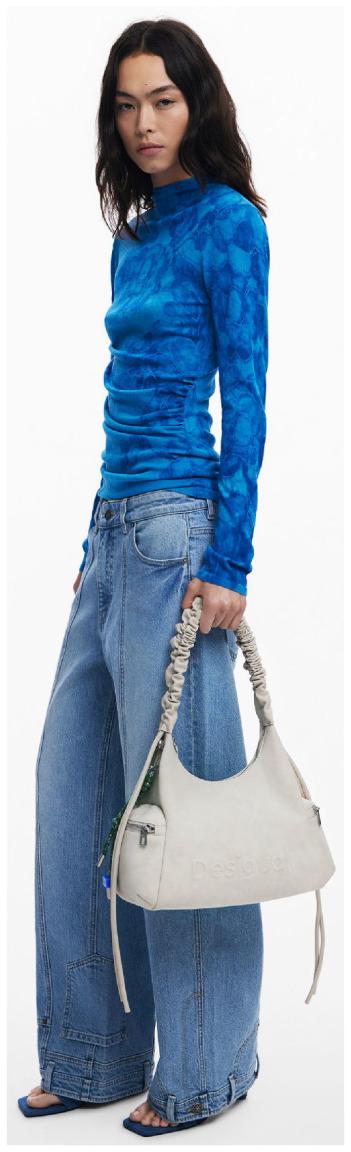 Montville beige Piedra geräumige Handtasche Desigual Steingrau Zugband