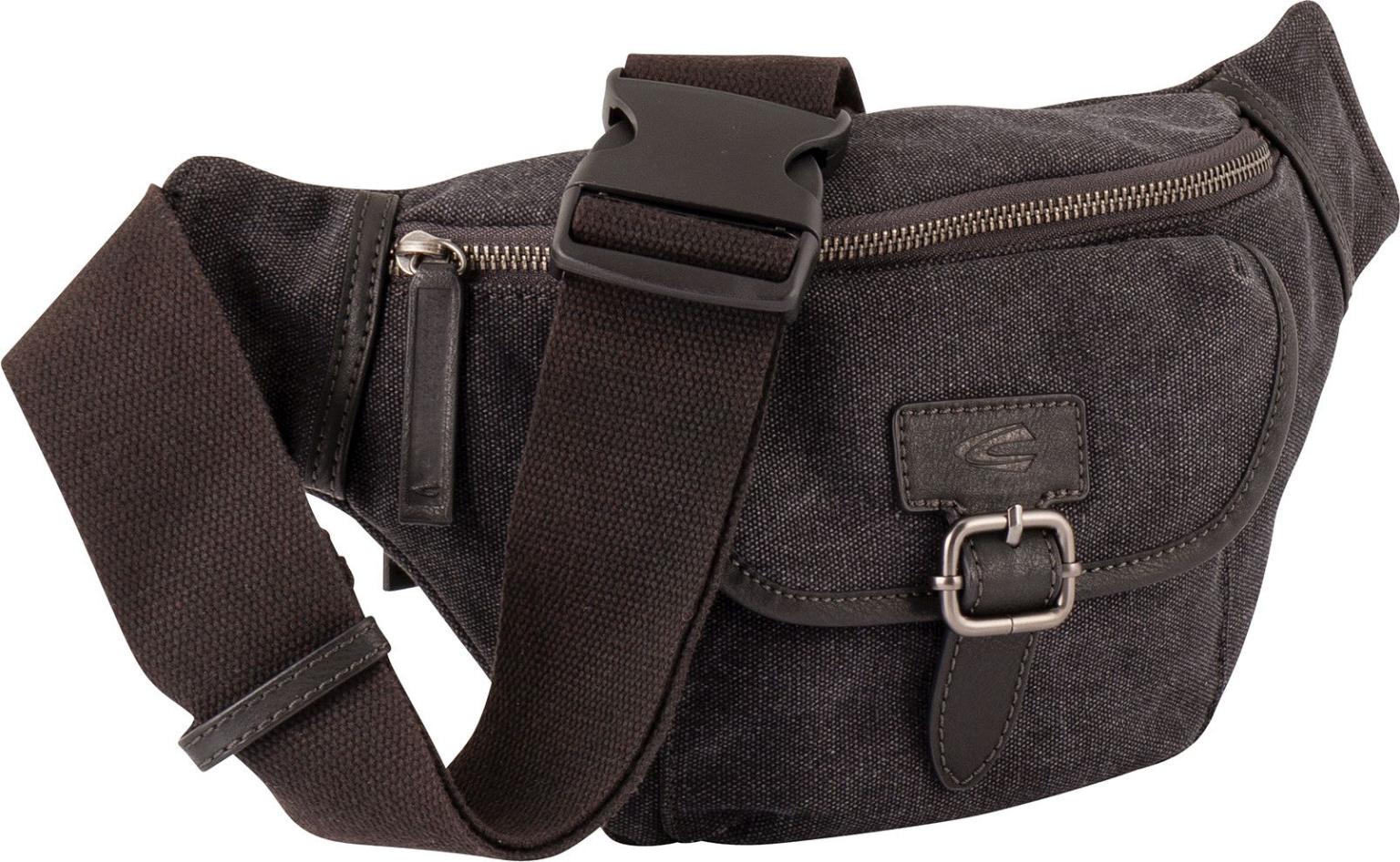 Mountain Waistbag Männer Camel Active Grau Blau Ledereinsatz Canvas