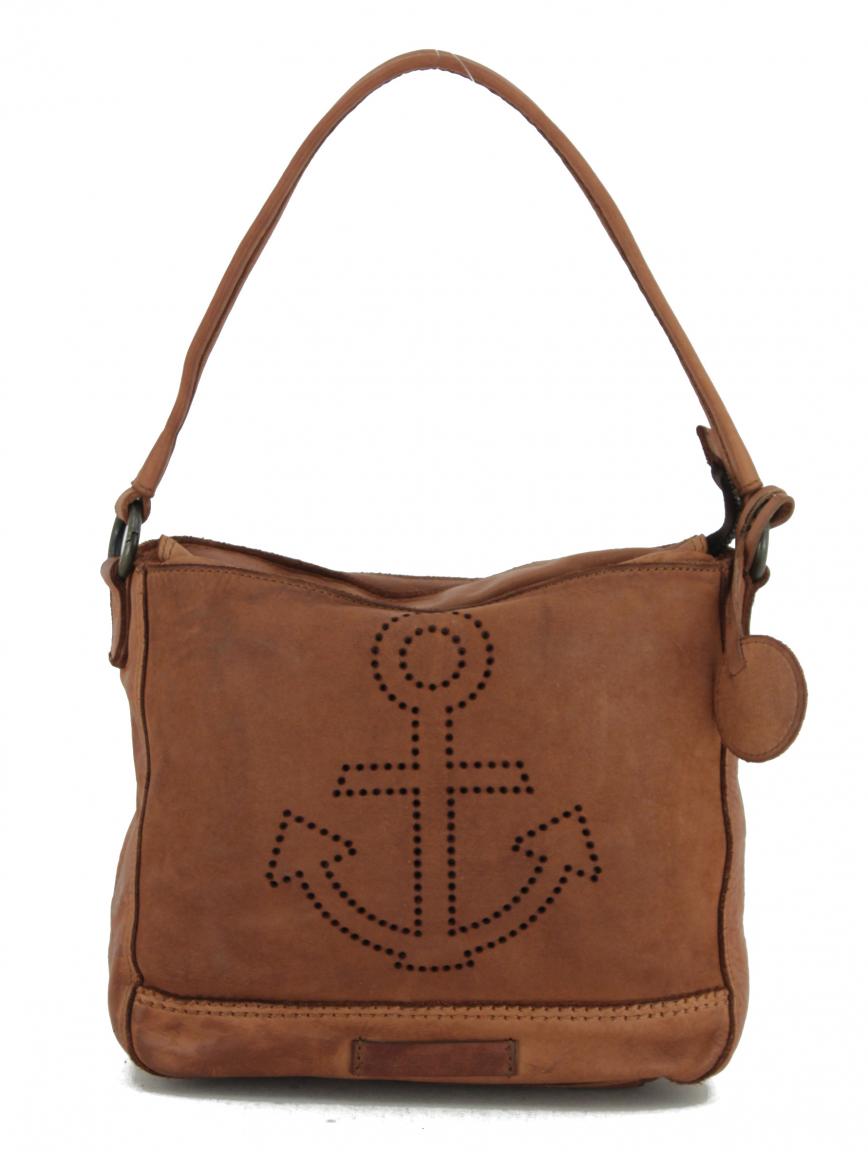 Move Harbour 2nd Handtasche Ash schwarz Leder Anker New Lines