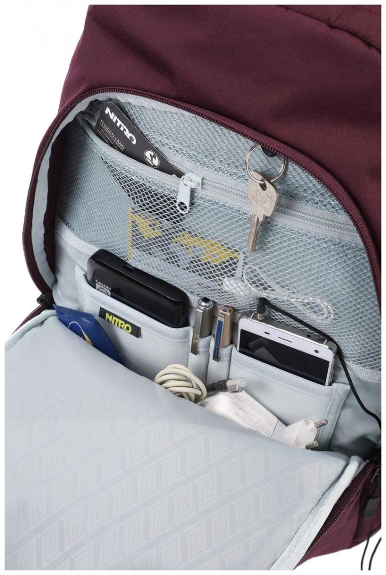 NITRO Schulrucksack Stash 29 Fragments Purple Isolierfach