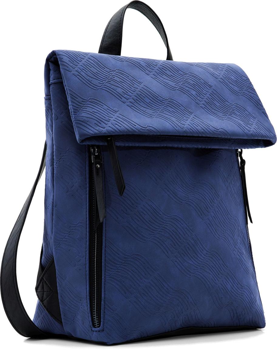 Nerano Logorama Desigual Daypack Nautical Blue Alloverprägung