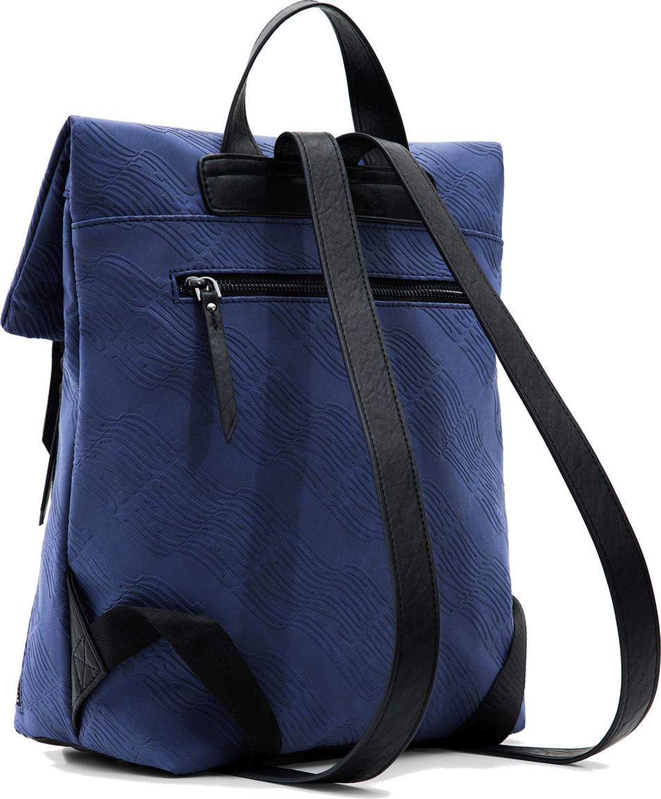 Nerano Logorama Desigual Daypack Nautical Blue Alloverprägung