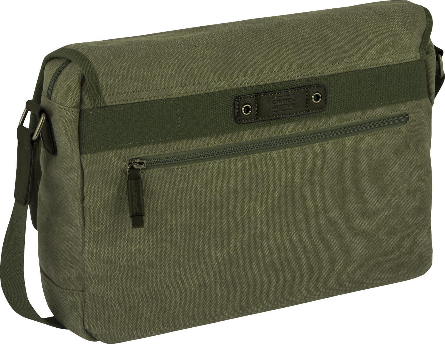 Notebookbag Canvas camel active Khaki Überschlag