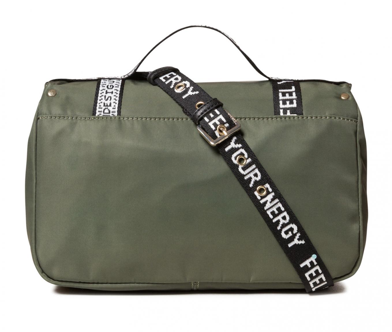 Nylonhandtasche Nieten grün Desigual Bronx Peace Überschlag