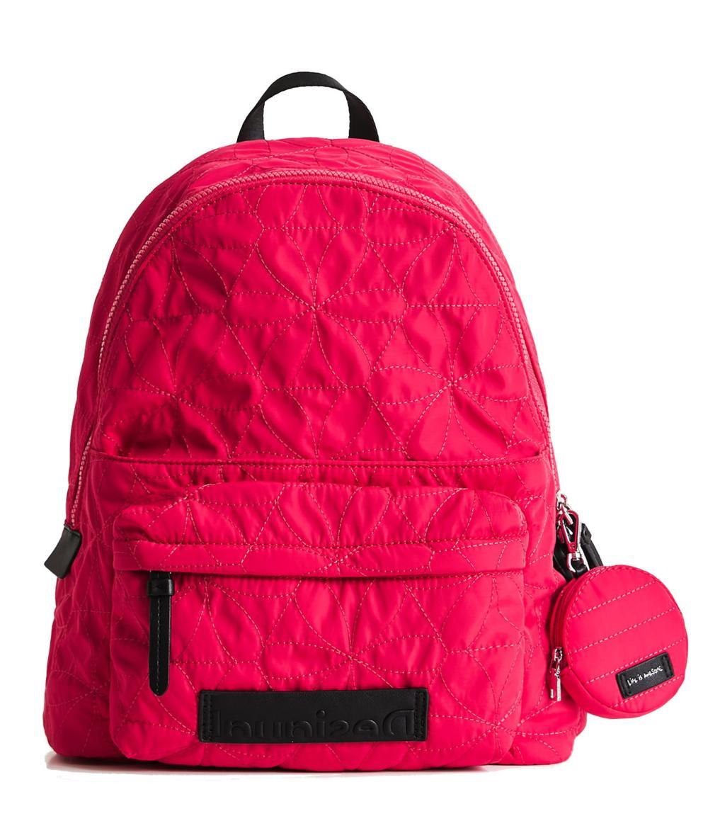 Nylonrucksack recycled Mombasa Prisma Fucsia Ziernähte Desigual