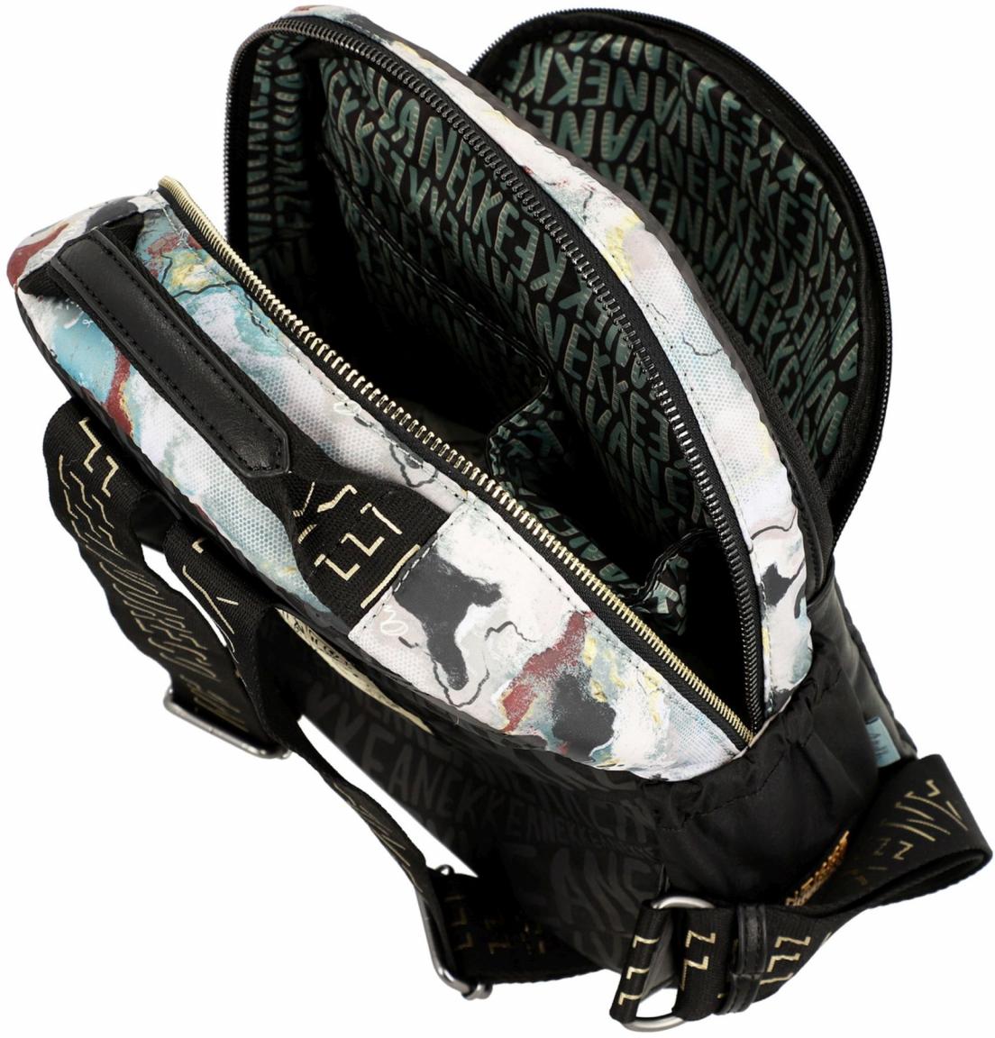Nylonrucksack schwarzbunt Logoprint Kanada Anekke Nature Woods