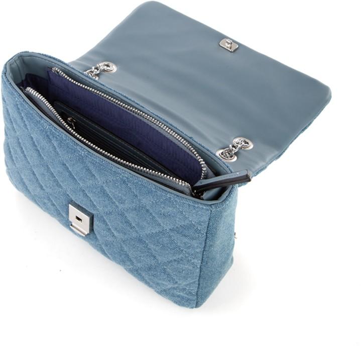 Ocarina Denim Überschlagtasche jeansblau Valentino Metallkette