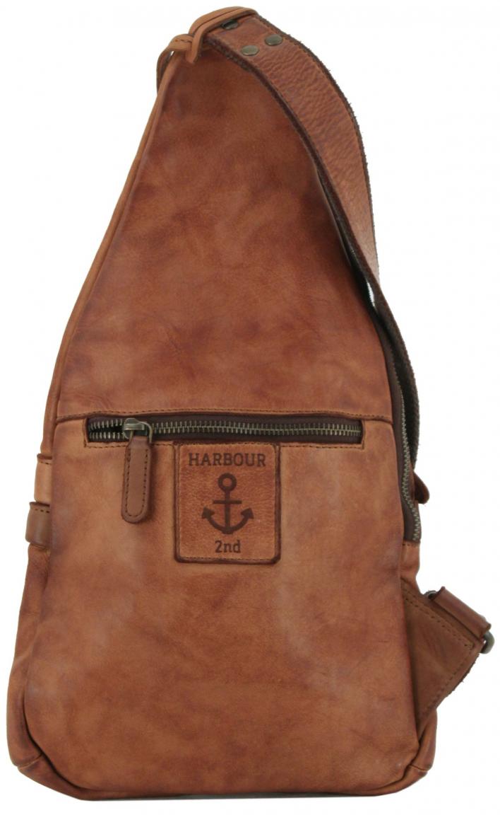 One Shoulder Backpack Rowan Harbour 2nd schwarz Leder Vintage